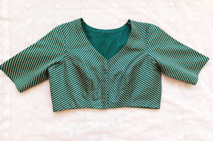 Bottle Green ReadyMade Blouse- Alankrutha