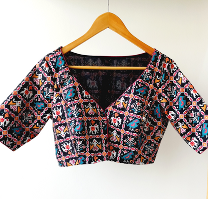 Black Patola Blouse